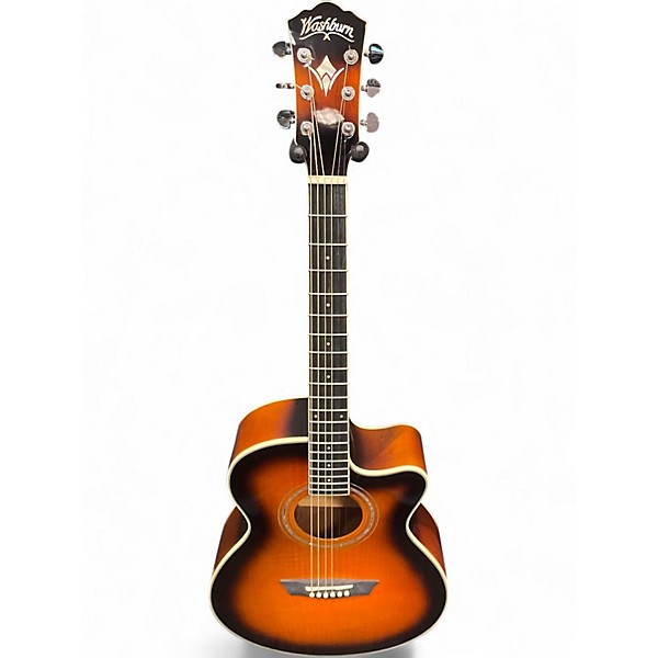 Used Washburn EA15ATB Vintage Sunburst Acoustic Electric Guitar