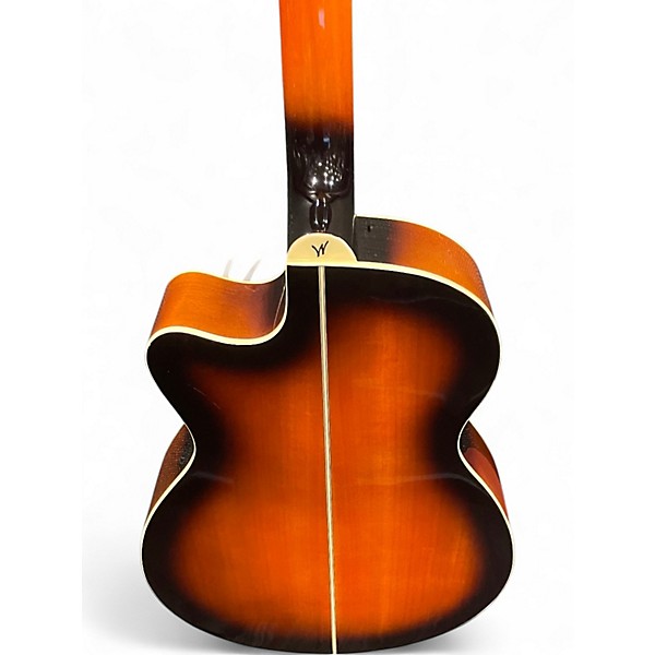 Used Washburn EA15ATB Vintage Sunburst Acoustic Electric Guitar