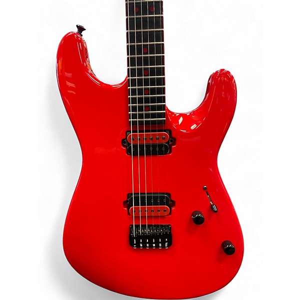 Used Charvel San Dimas Custom Hard Tail Red With Red Neck Binding Solid Body Electric Guitar
