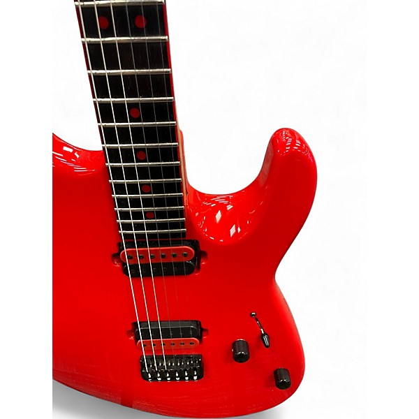 Used Charvel San Dimas Custom Hard Tail Red With Red Neck Binding Solid Body Electric Guitar