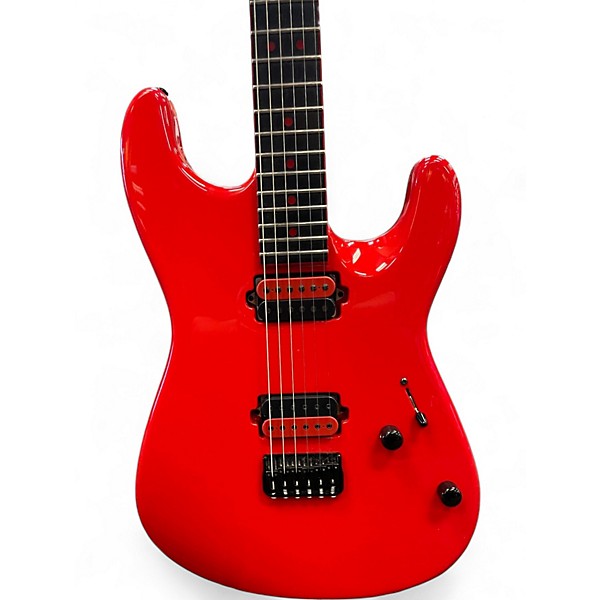 Used Charvel San Dimas Custom Hard Tail Red With Red Neck Binding Solid Body Electric Guitar