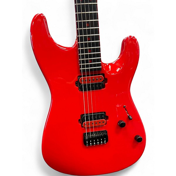 Used Charvel San Dimas Custom Hard Tail Red With Red Neck Binding Solid Body Electric Guitar