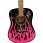 Used Dean BM JORAINE BLACK AND PINK Acoustic Guitar thumbnail