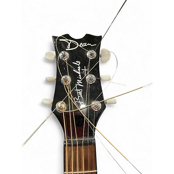 Used Dean BM JORAINE BLACK AND PINK Acoustic Guitar