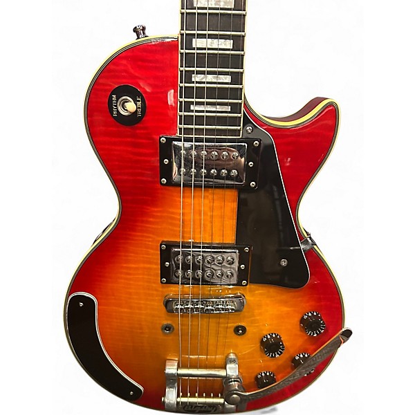 Used Epiphone Les Paul Custom Trans Orange Solid Body Electric Guitar