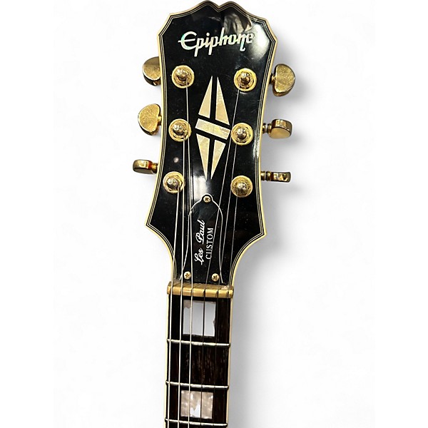 Used Epiphone Les Paul Custom Trans Orange Solid Body Electric Guitar