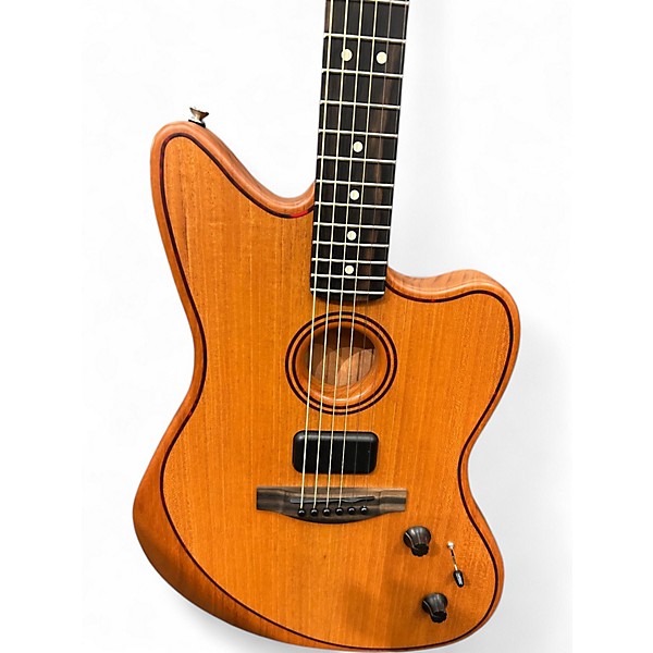 Used Fender American Acoustasonic Jazzmaster Natural Acoustic Electric Guitar