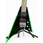Used Jackson rrx24 black neon green Solid Body Electric Guitar