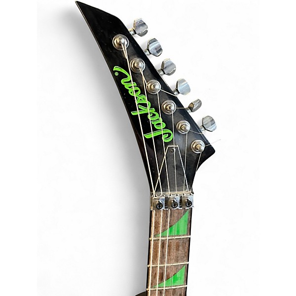 Used Jackson rrx24 black neon green Solid Body Electric Guitar