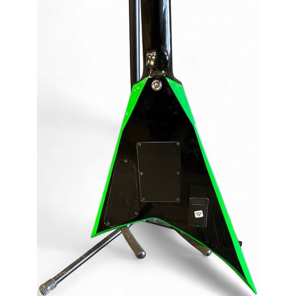 Used Jackson rrx24 black neon green Solid Body Electric Guitar