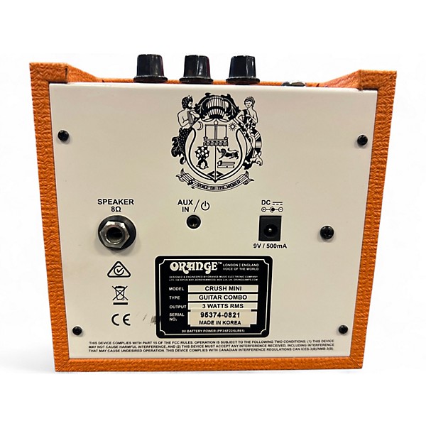 Used Orange Amplifiers CRUSH  MINI Battery Powered Amp