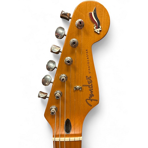 Used Fender 40th Anniversary MIM stratocaster Yellow Solid Body Electric Guitar