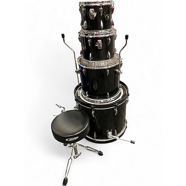 Used TAMA 4 Piece Imperialstar Black Drum Kit
