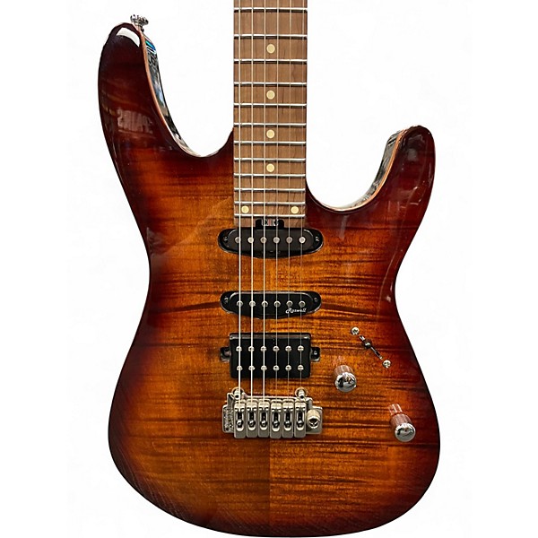 Used Harley Benton Pro Series H3 Tigerburst Solid Body Electric Guitar