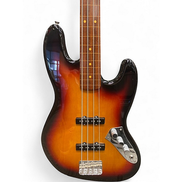 Used Fender Jaco Pastorius Signature Fretless Jazz Bass 3 Color Sunburst Electric Bass Guitar