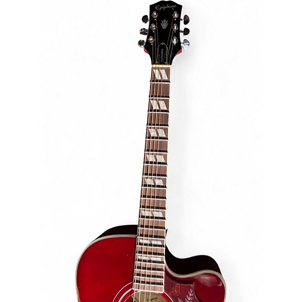 Used Epiphone Hummingbird Red Acoustic Guitar
