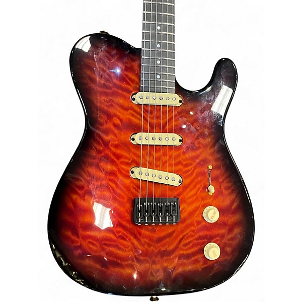 Used Kiesel Solo 6  Trans Amber Solid Body Electric Guitar