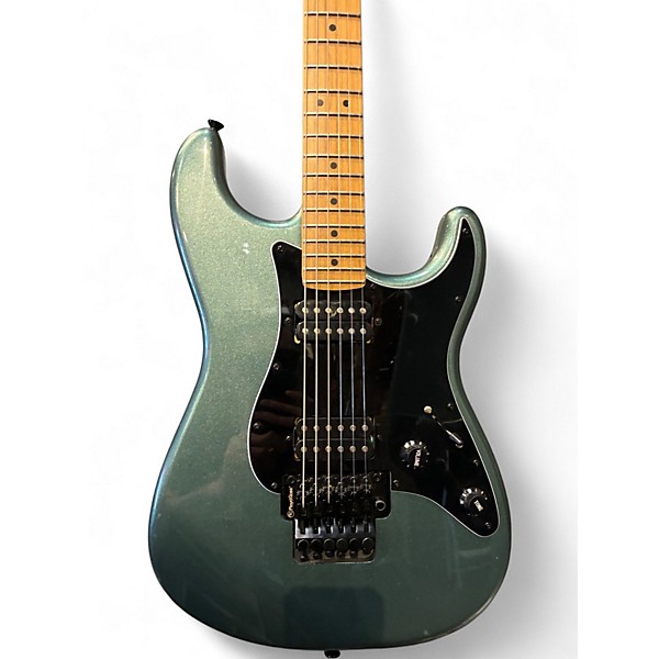 Used Squier Contemporary Stratocaster HH FR Gunmetal Metallic Solid Body Electric Guitar