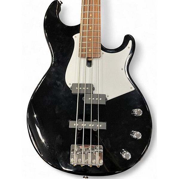 Used Yamaha Broadbass Black and White Electric Bass Guitar