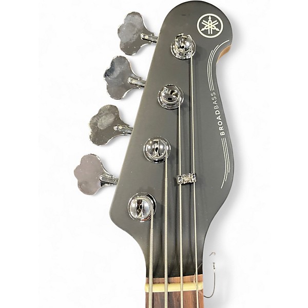 Used Yamaha Broadbass Black and White Electric Bass Guitar