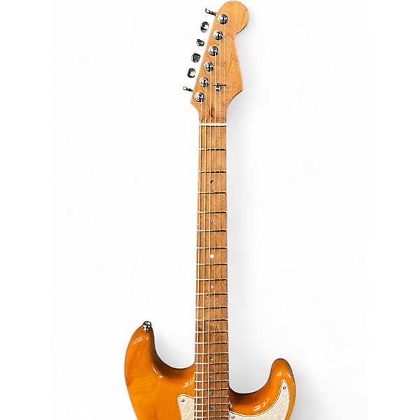 Used Reuter Guitars Alder Strat Trans Amber Solid Body Electric Guitar