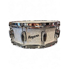 Used Rogers 5X14 DYNASONIC WHITE MARINE PEARL Drum