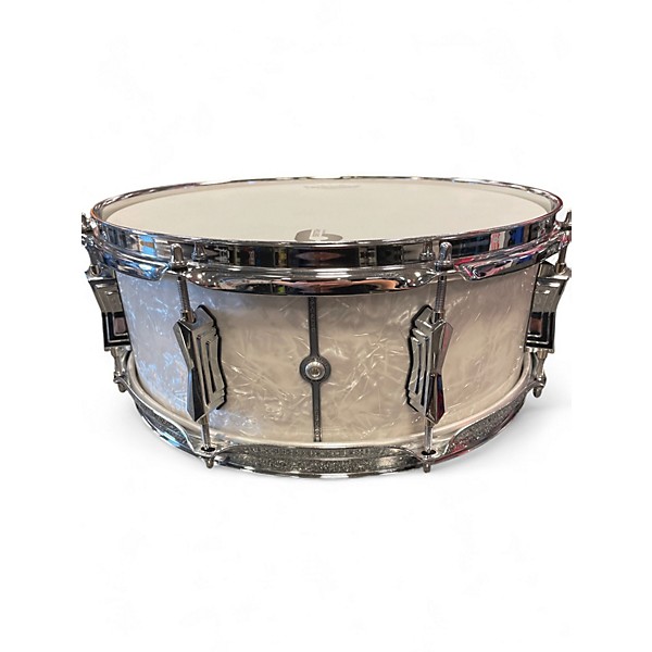 Used British Drum Co. 5.5X14 LOUNGE SERIES WHITE MARINE PEARL Drum