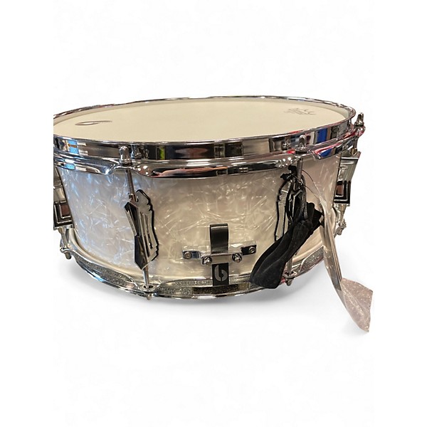 Used British Drum Co. 5.5X14 LOUNGE SERIES WHITE MARINE PEARL Drum