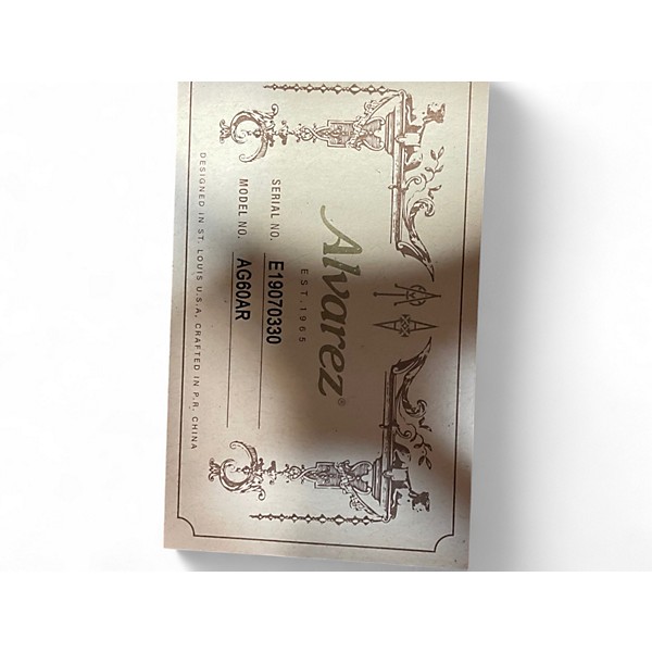 Used Alvarez AG60AR Natural Acoustic Guitar