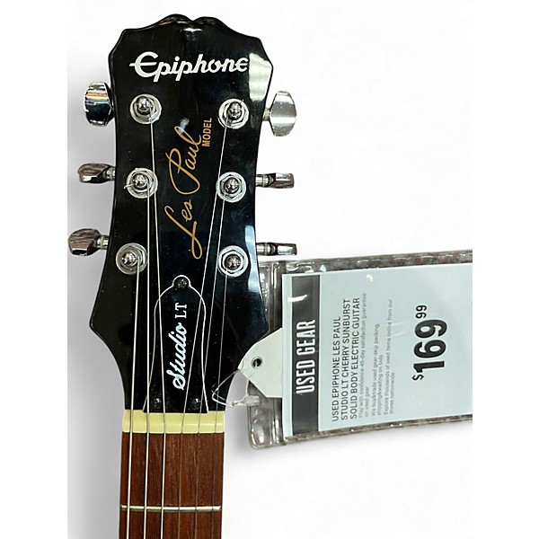 Used Epiphone Les Paul Studio LT Cherry Sunburst Solid Body Electric Guitar