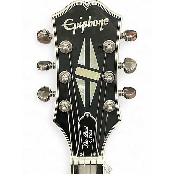 Used Epiphone Les Paul Custom Silverburst Solid Body Electric Guitar