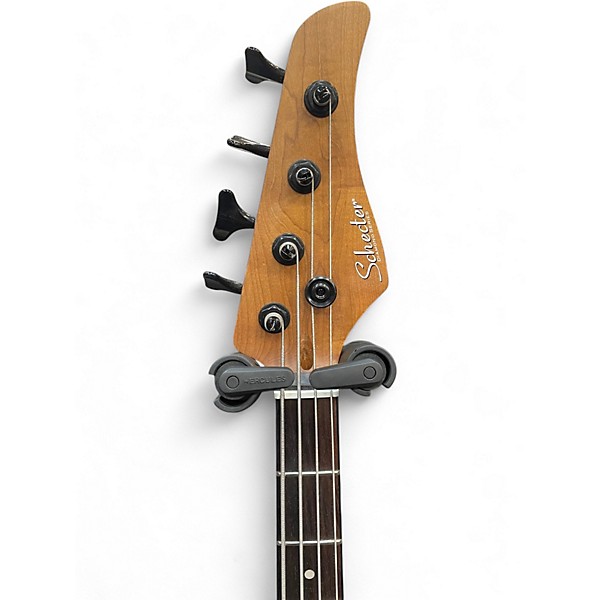 Used Schecter Guitar Research C4 4 String TOBACCO BURL Electric Bass Guitar