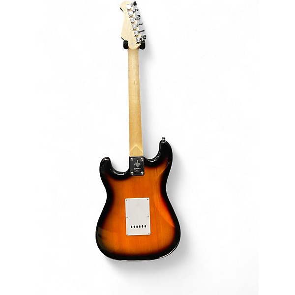 Used Donner Standard Series Strat Style 3 Tone Sunburst Solid Body Electric Guitar