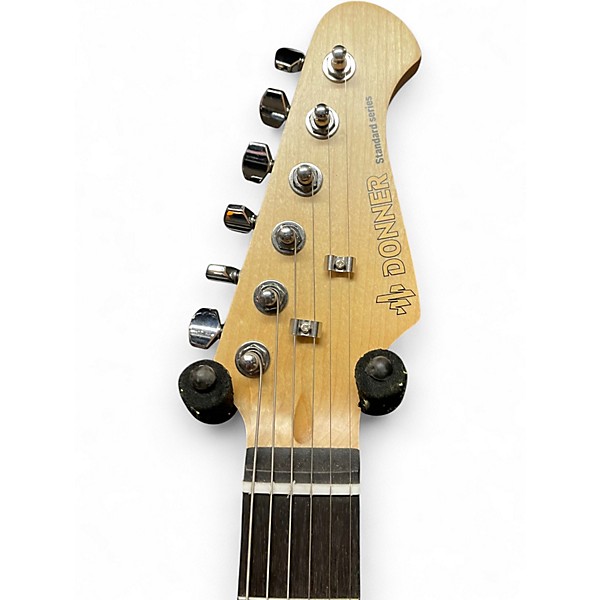 Used Donner Standard Series Strat Style 3 Tone Sunburst Solid Body Electric Guitar