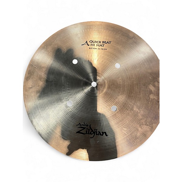 Used Zildjian 14in Quick Beat Hi Hat Pair Cymbal