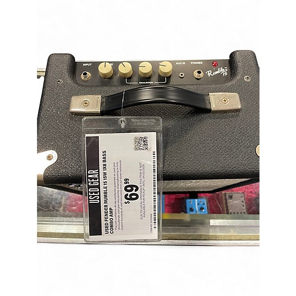 Used Fender Rumble 15 15W 1X8 Bass Combo Amp