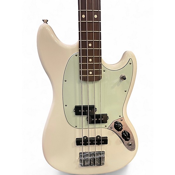 Used Fender Mustang Bass OFF WHITE Electric Bass Guitar