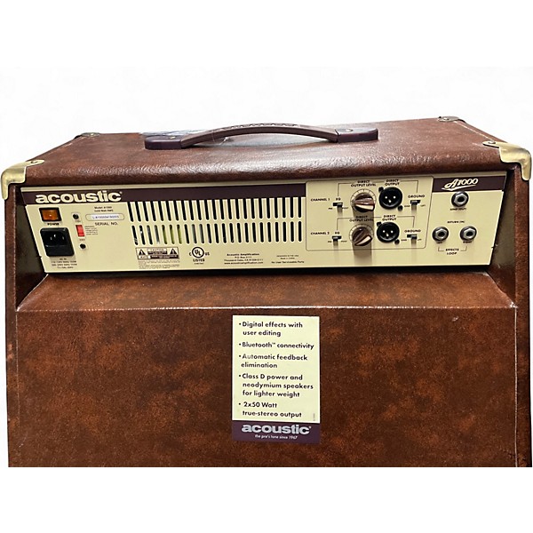 Used Acoustic A1000 2x50W Stereo Acoustic Guitar Combo Amp