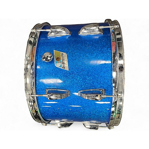 Vintage 1970s Ludwig 3 Piece Super Classic BLUE SPARKLE Drum Kit