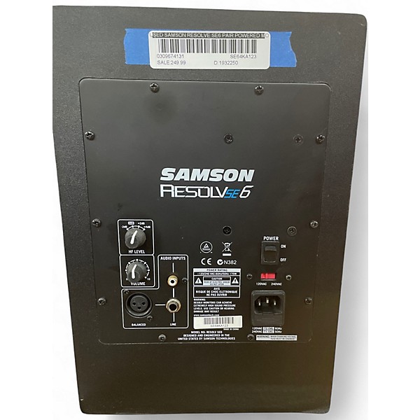 Used Samson RESOLVE SE6 PAIR Powered Monitor