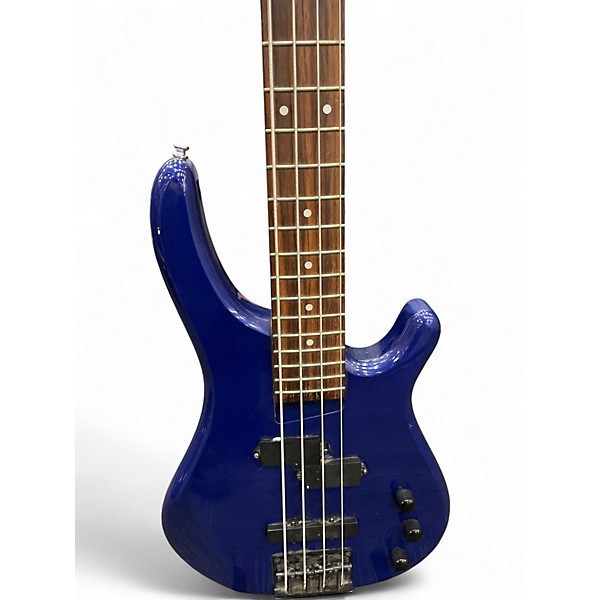 Used Carlo Robelli Platinum 4  Blue Electric Bass Guitar