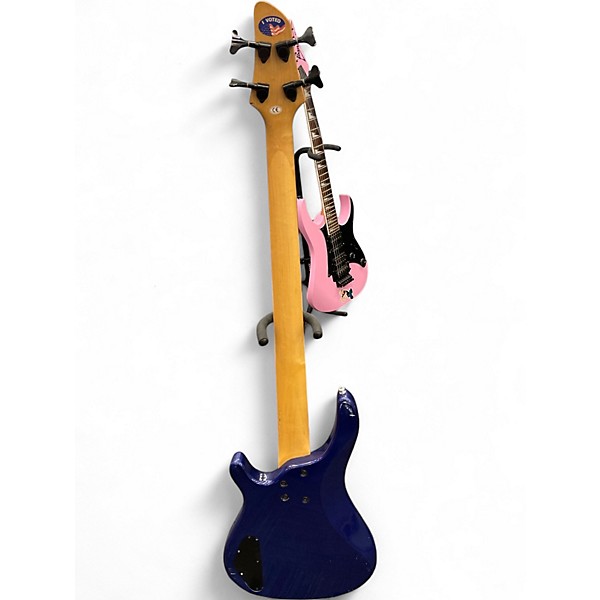 Used Carlo Robelli Platinum 4  Blue Electric Bass Guitar