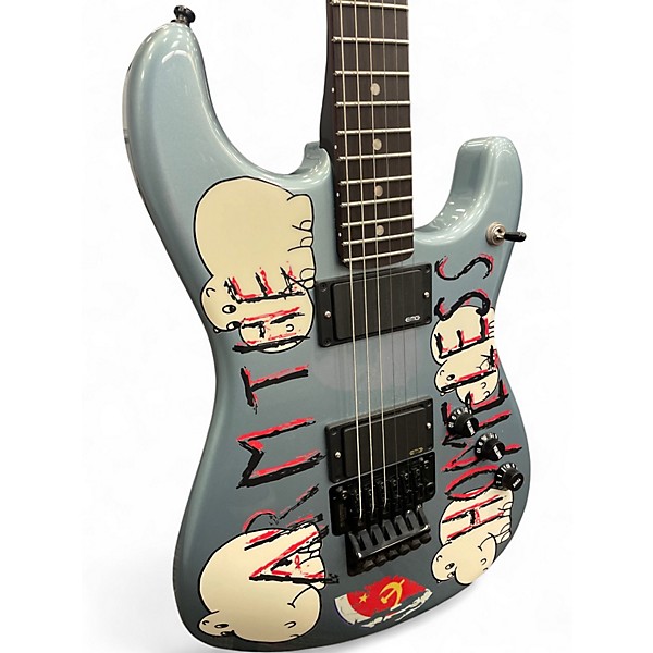Used Fender TOM MORELLO 'ARM THE HOMELESS' Ice Blue Metallic Solid Body Electric Guitar