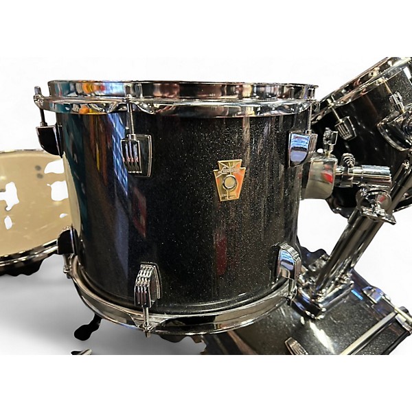 Used Ludwig 5 Piece Classic Maple Black Galaxy Drum Kit