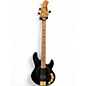 Used Ernie Ball Music Man Stingray Black and Gold Electric Bass Guitar thumbnail