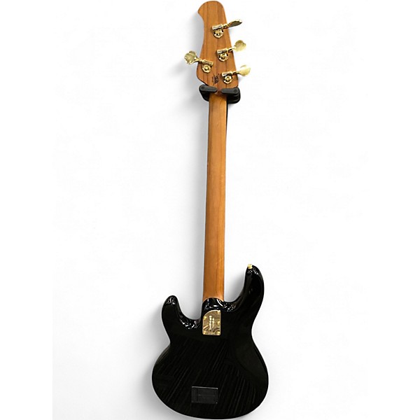 Used Ernie Ball Music Man Stingray Black and Gold Electric Bass Guitar