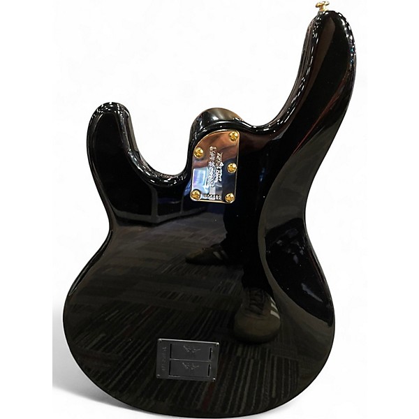 Used Ernie Ball Music Man Stingray Black and Gold Electric Bass Guitar