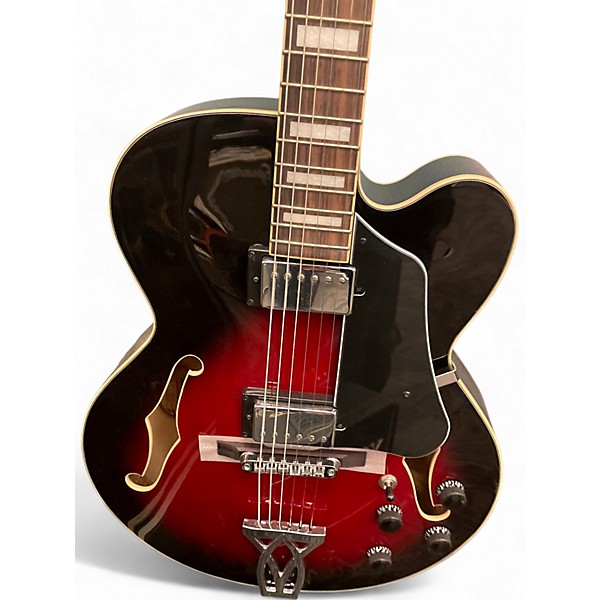 Used Ibanez AF75T Black Cherry Hollow Body Electric Guitar