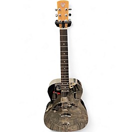 Used Epiphone dobro hound dog m14 Silver Resonator Guitar