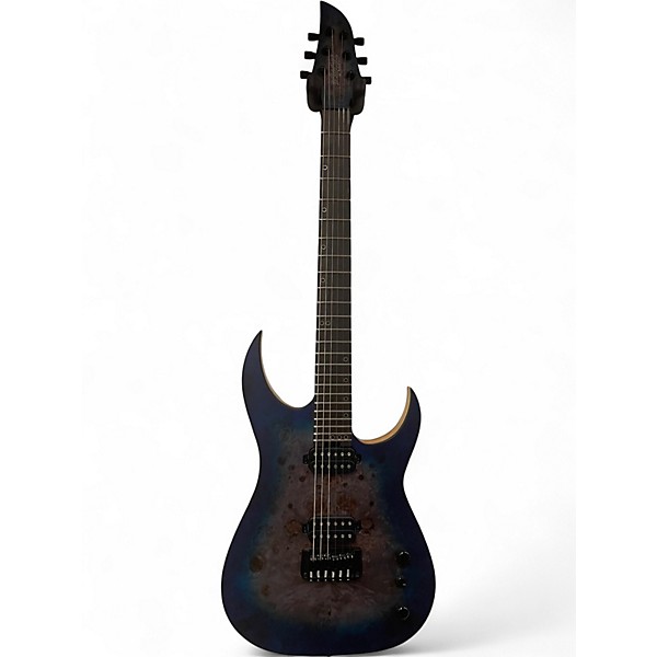 Used Schecter Guitar Research Keith Merrow KM6 MKIII Artist Blue Crimson Solid Body Electric Guitar